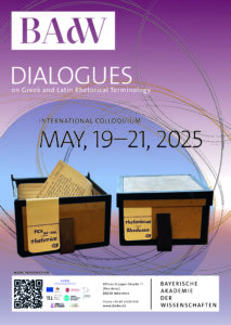 Affiche du colloque "Dialogues on Greek and Latin Rhetorical Terminology"
