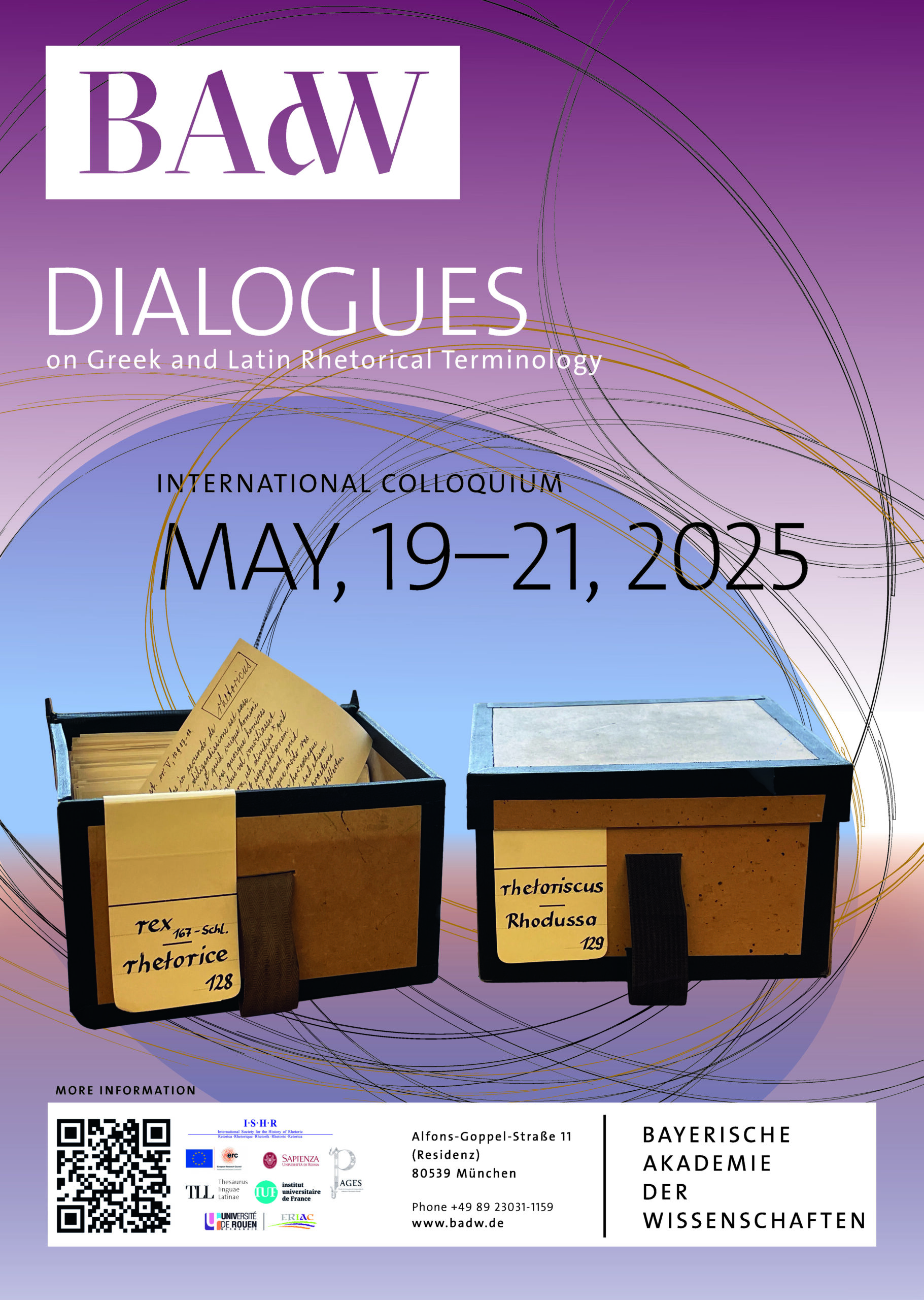 Affiche du colloque "Dialogues on Greek and Latin Rhetorical Terminology"