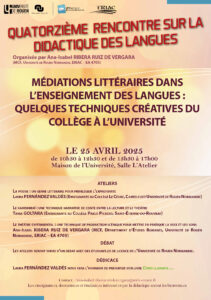 Affiche de la quatorzième Rencontre sur la didactique des langues