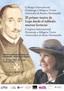 Affiche du colloque "El primer teatro de Lope desde el tablado: nuevas lecturas"