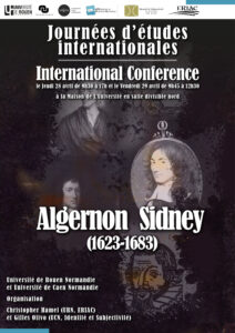 Affiche de la journée d'étude " Algernon Sidney (1623-1683)"