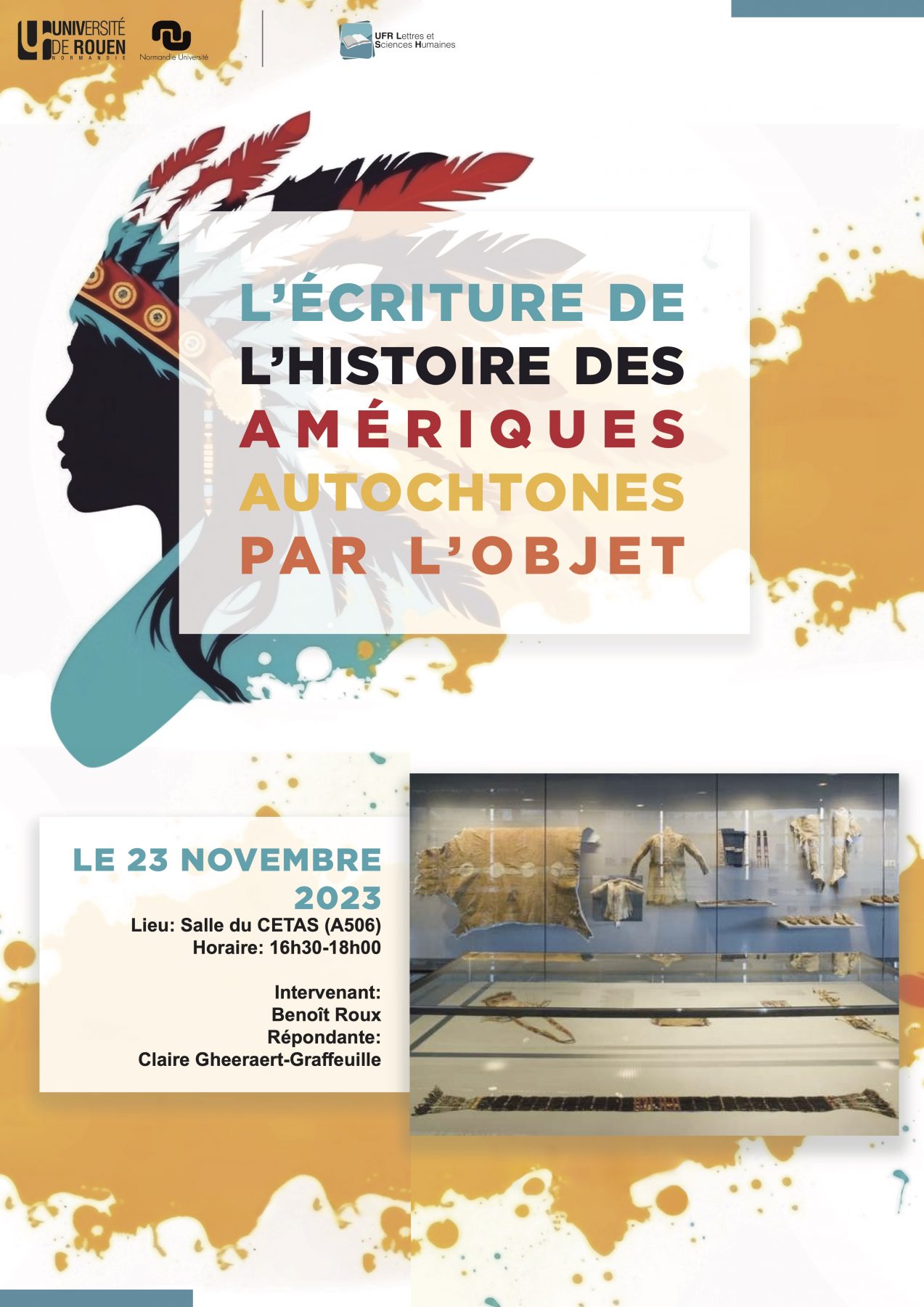 Affiche du séminaire "L’écriture de l’histoire des Amériques autochtones par l’objet"