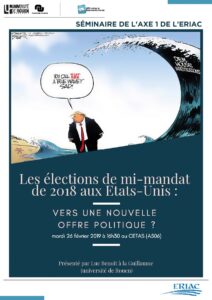 Affiche du séminaire "Les élections de mi-mandat de 2018 aux États-Unis : Vers une nouvelle offre politique"