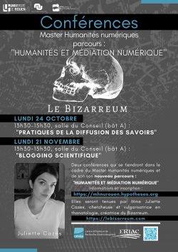 Affiche de la conférence de Juliette Cazes