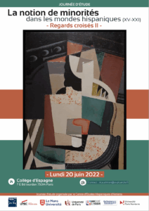 Affiche de la journée d'étude "La notion de minorités dans les mondes hispaniques (XVe-XXIe siècles) — Regards croisés II"