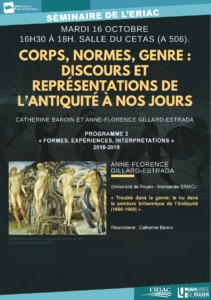 Affiche du séminaire "Trouble dans le genre : le nu dans la peinture britannique de l’Antiquité (1860-1900)"