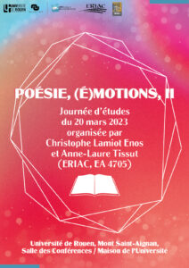 Affiche de la journée d'études "Poésie, (é)motions, II"