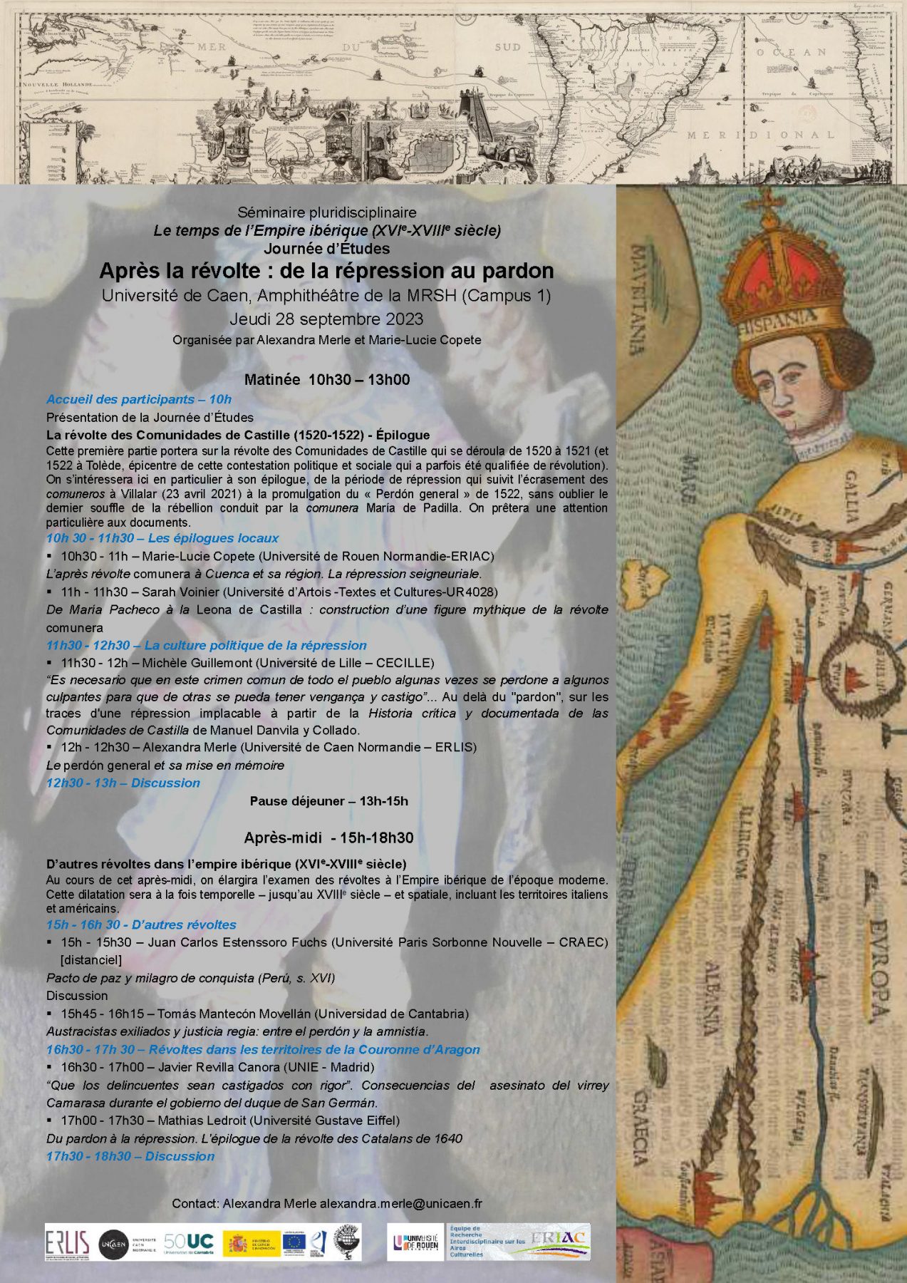 Affiche de la journée d'étude "Après la révolte: de la répression au pardon"