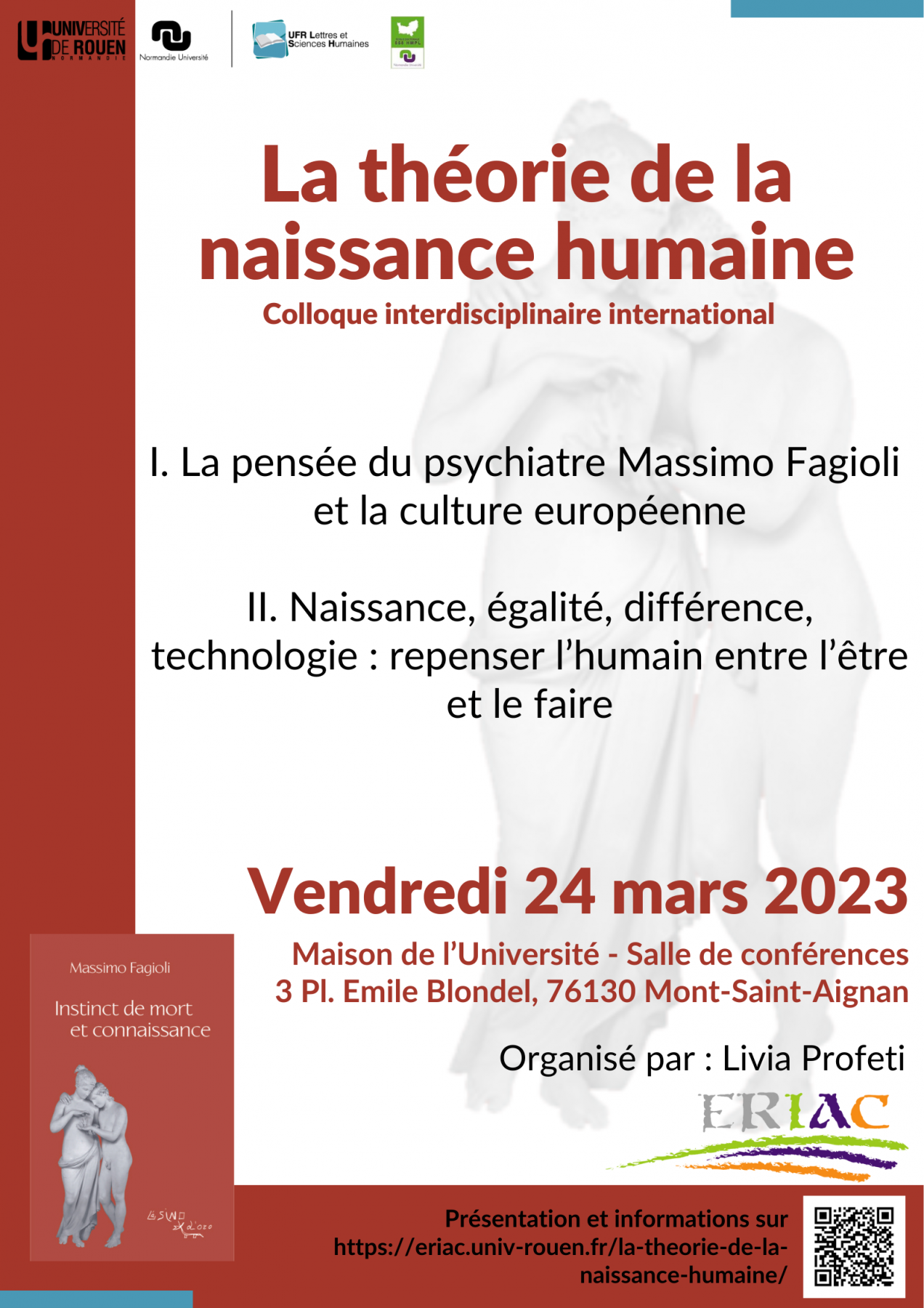 Affiche du colloque "La théorie de la naissance humaine"