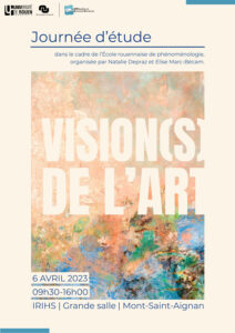 Affiche de la journée d'étude "Vision(s) de l’art"