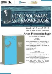 Affiche de la journée d'étude "Art et Phénoménologie"
