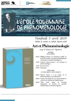 Affiche de la journée d'étude "Art et Phénoménologie"