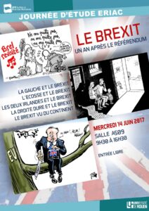Affiche de la journée d'étude "Le Brexit, un an après le référendum britannique"