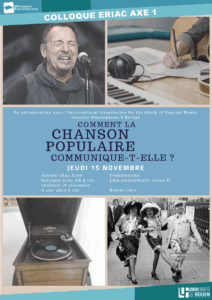 Affiche du colloque "Comment la chanson populaire communique-t-elle ?"