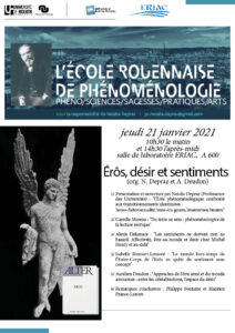Affiche de la journée d'étude "Érôs, désir et sentiments"