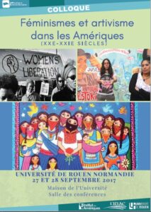 Affiche du colloque "Féminismes et artivisme dans les Amériques (XXe-XXIe siècles)"