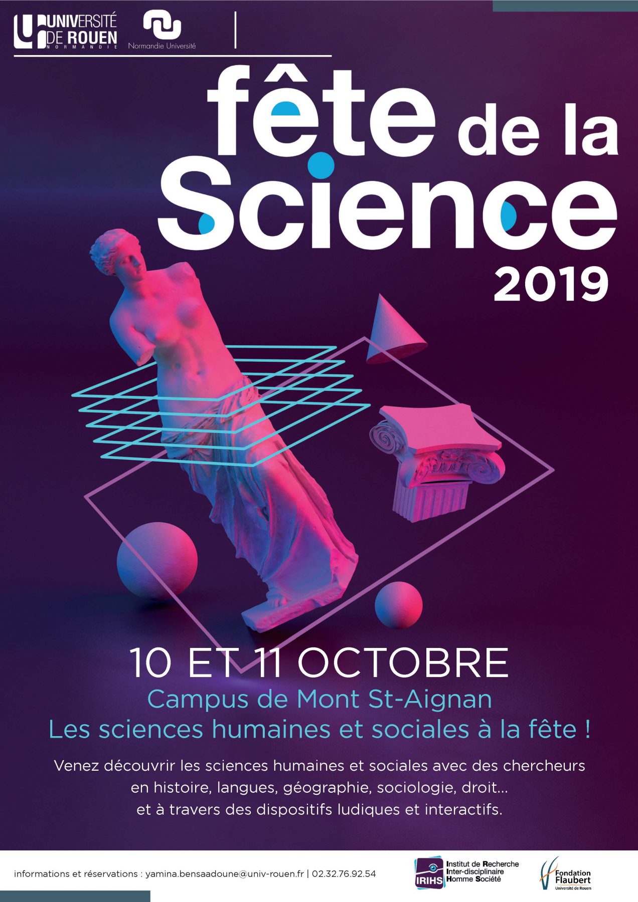 Affiche de la conférence "Fête de la science 2019"