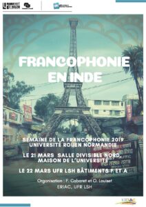 Affiche de la journée d'étude "Francophonie en Inde"
