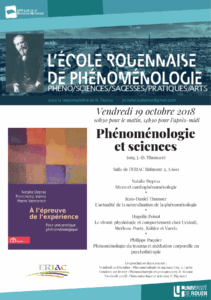 Affiche de la journée d'étude "Inauguration de l’École rouennaise de phénoménologie"