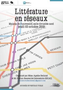 Affiche de la journée d'étude "Littérature en réseaux"