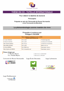 Affiche de la soutenance "La philosophie comme manière de vivre"