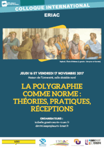 Affiche du colloque "La polygraphie comme norme"