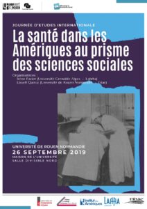 Affiche de la journée d'étude "La santé dans les Amériques au prisme des sciences sociales"