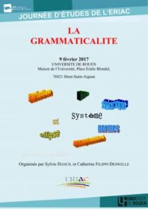 Affiche de la journée d'étude "Journée d’étude sur la grammaticalité"