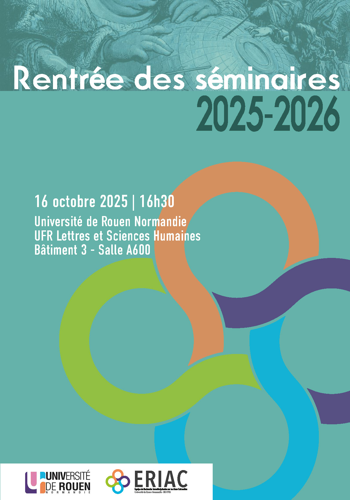 Affiche de la "Rentrée des séminaires 2025-2026"