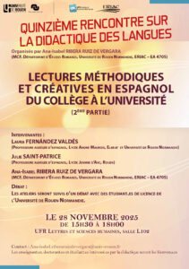 Affiche de la quinzième Rencontre sur la didactique des langues