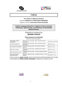 Couverture de la thèse de Choayb Djouiba