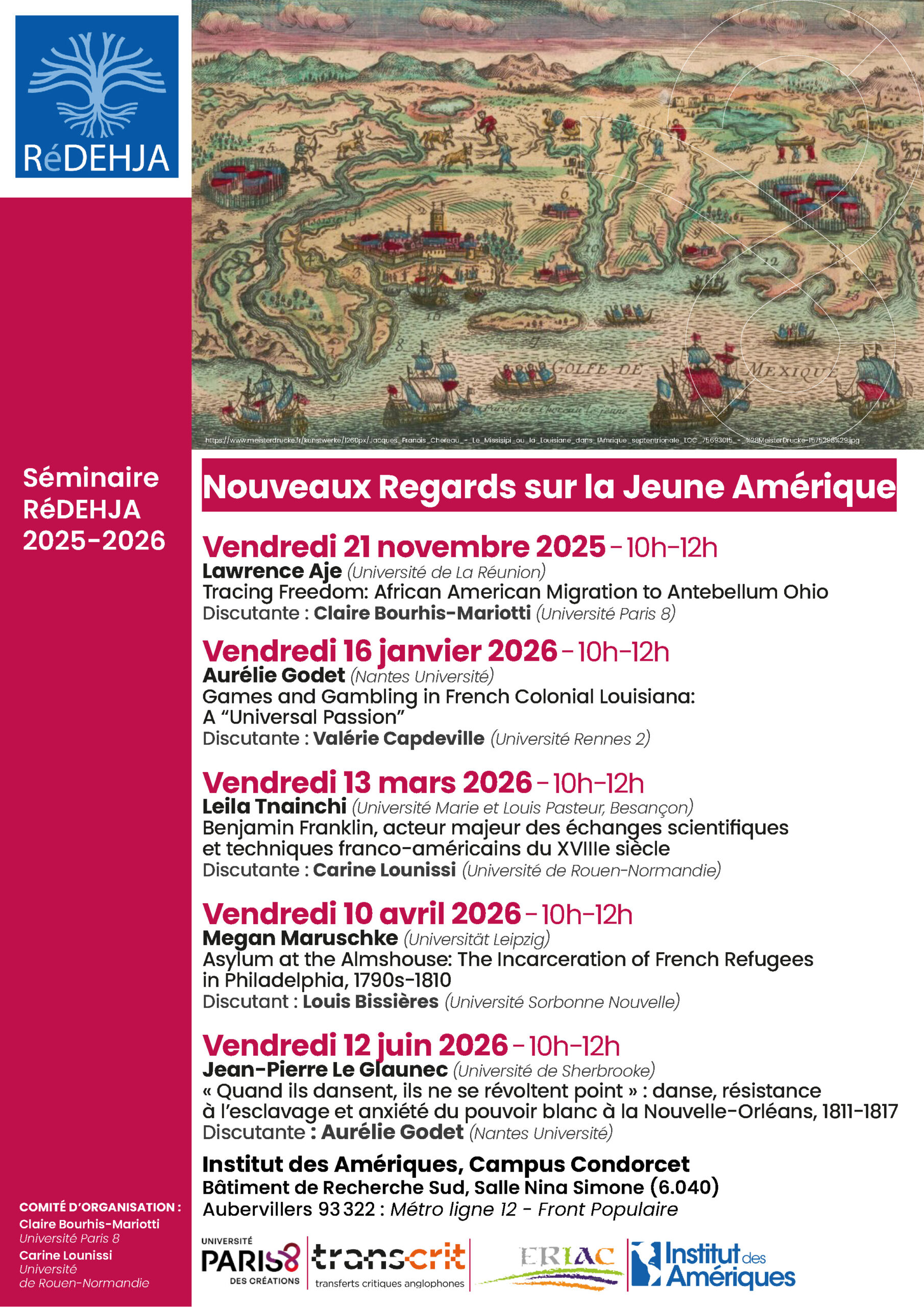 Affiche du séminaire RéDEHJA 2025-2026