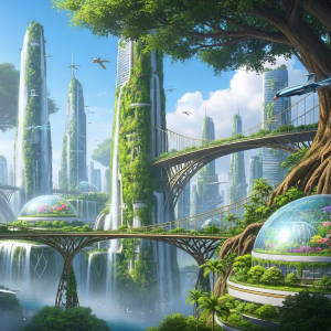 Affiche de la conférence "Le solarpunk : écologie et u(s)topies"