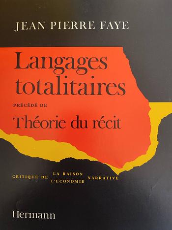 Affiche du colloque "Le langage, la narration, l’histoire: autour de Jean-Pierre Faye"